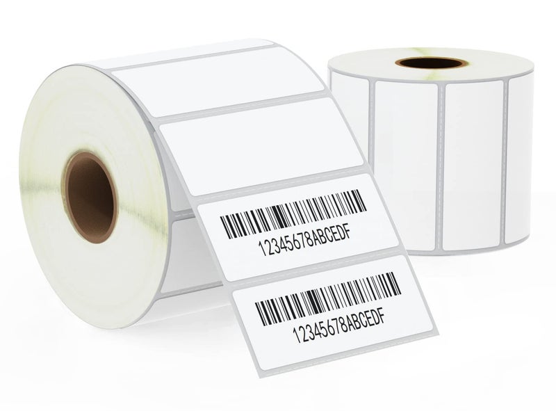 BETCKEY - 2.625" x 1" (67 mm x 25 mm) File Folder & Address Labels Compatible with Zebra & Rollo Label Printer,Premium Adhesive & Perforated [2 Rolls, 4000 Labels] - Image 1
